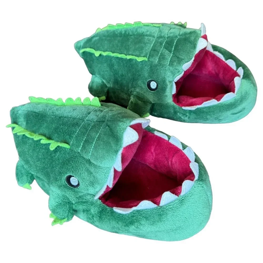 Alligator Slippers 2-3 M Little Kids Boys Girls Toddler Plush House Slippers